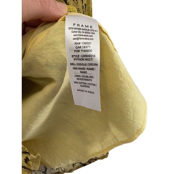 NWT Frame off the shoulder billow top In python size small - Picture 10 of 10